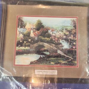 2000 Vintage Candamar Thomas Kinkade Lamplight Village Cross Stitch Kit Craft